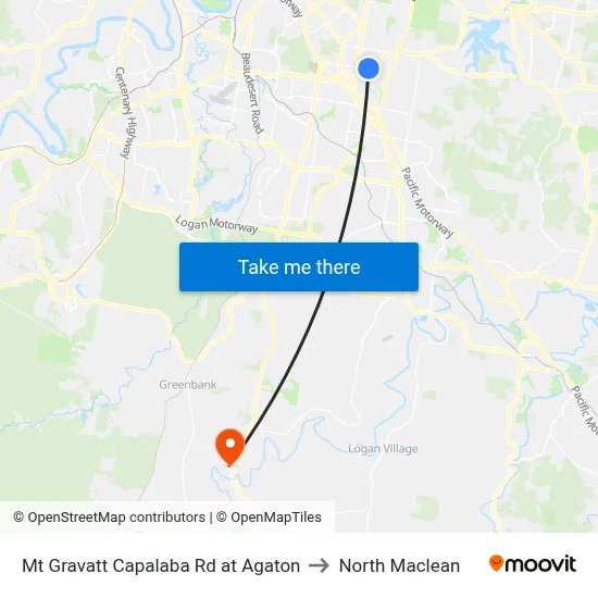 Mt Gravatt Capalaba Rd at Agaton to North Maclean map