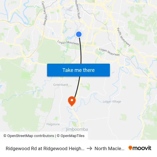 Ridgewood Rd at Ridgewood Heights to North Maclean map