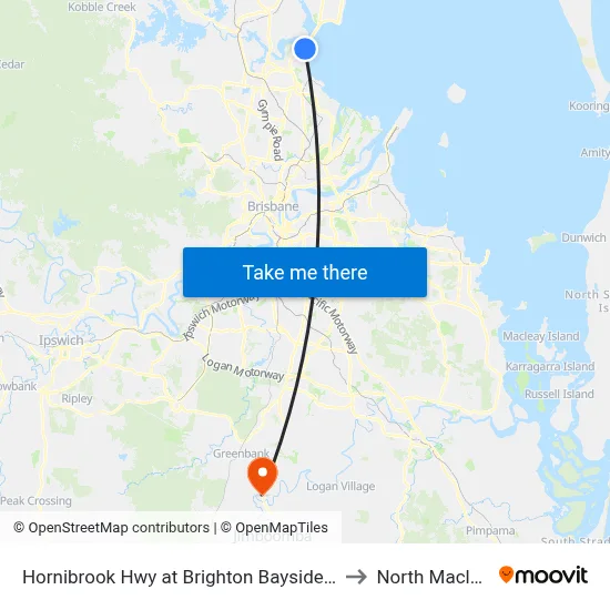 Hornibrook Hwy at Brighton Bayside Park to North Maclean map