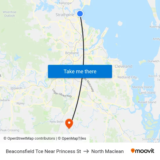 Beaconsfield Tce Near Princess St to North Maclean map