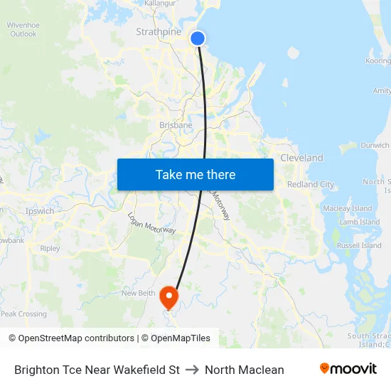 Brighton Tce Near Wakefield St to North Maclean map