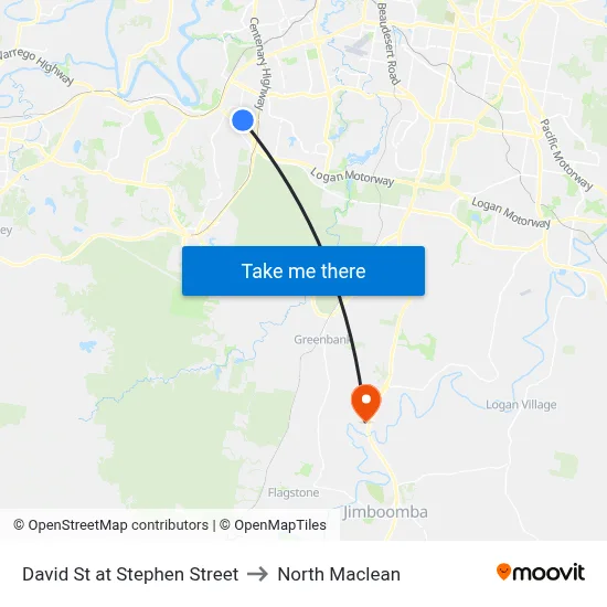 David St at Stephen Street to North Maclean map