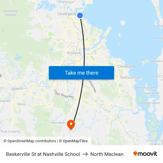 Baskerville St at Nashville School to North Maclean map