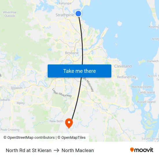 North Rd at St Kieran to North Maclean map