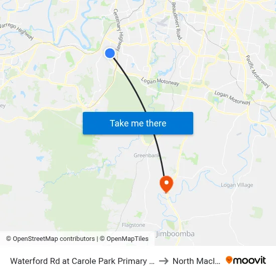 Waterford Rd at Carole Park Primary School to North Maclean map