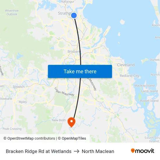 Bracken Ridge Rd at Wetlands to North Maclean map