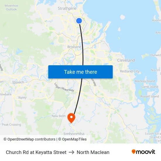 Church Rd at Keyatta Street to North Maclean map