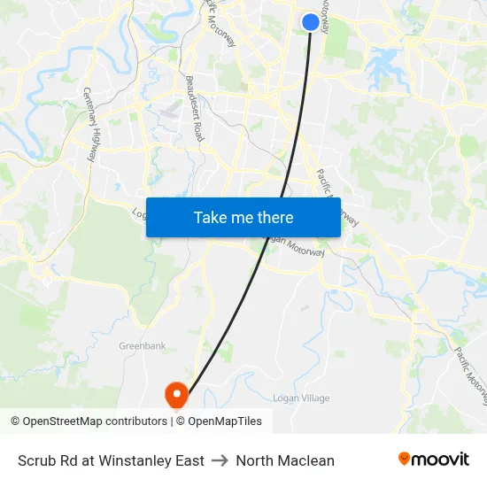 Scrub Rd at Winstanley East to North Maclean map
