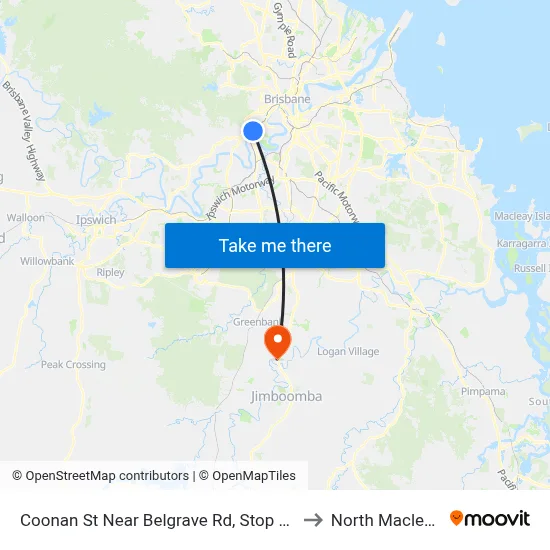 Coonan St Near Belgrave Rd, Stop 21 to North Maclean map