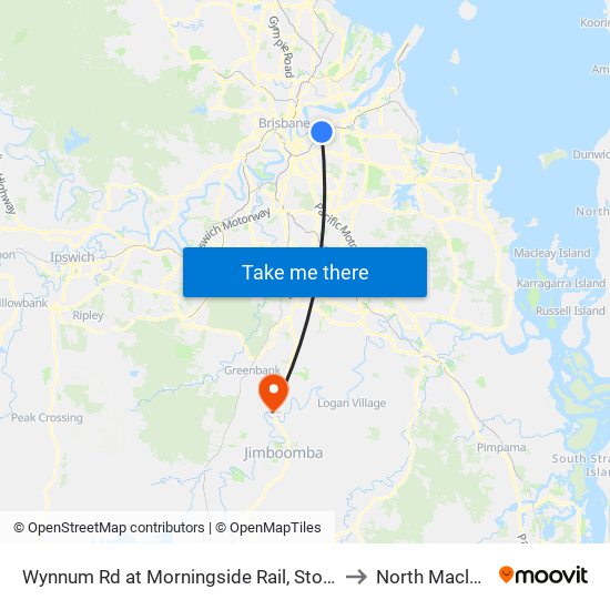 Wynnum Rd at Morningside Rail, Stop 25 to North Maclean map