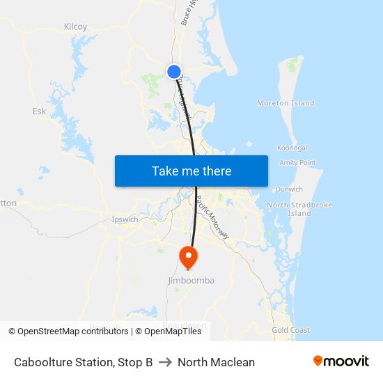 Caboolture Station, Stop B to North Maclean map