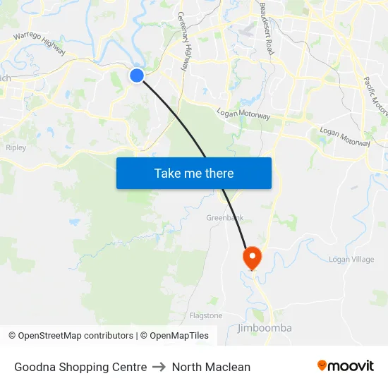 Goodna Shopping Centre to North Maclean map