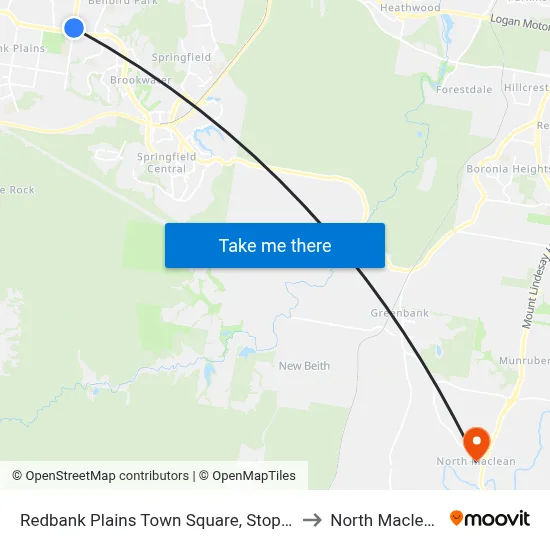 Redbank Plains Town Square, Stop B to North Maclean map