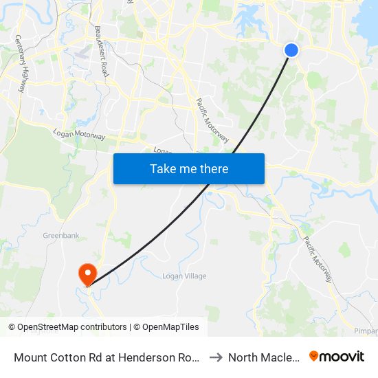 Mount Cotton Rd at Henderson Road to North Maclean map