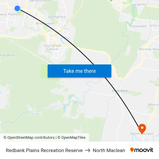 Redbank Plains Recreation Reserve to North Maclean map