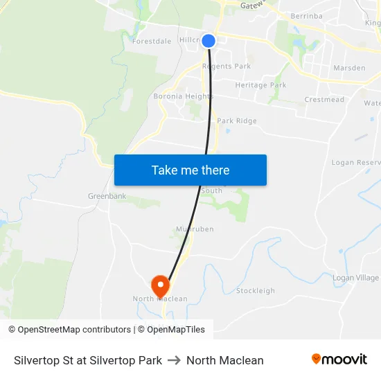 Silvertop St at Silvertop Park to North Maclean map