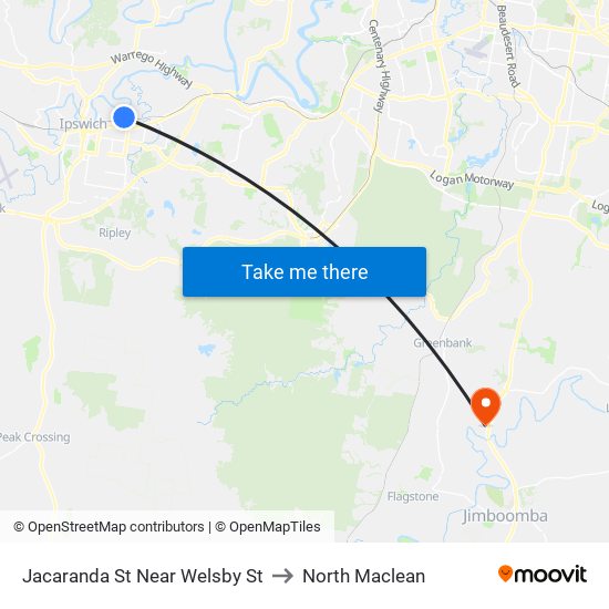 Jacaranda St Near Welsby St to North Maclean map