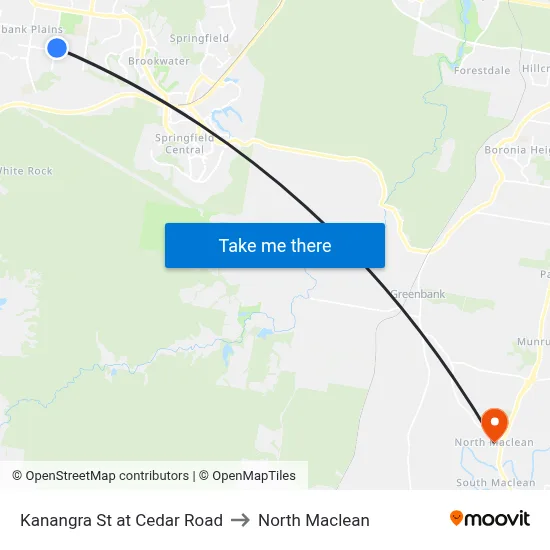 Kanangra St at Cedar Road to North Maclean map