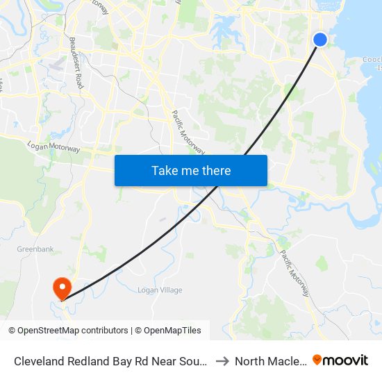 Cleveland Redland Bay Rd Near South St to North Maclean map