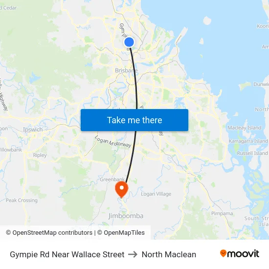 Gympie Rd Near Wallace Street to North Maclean map