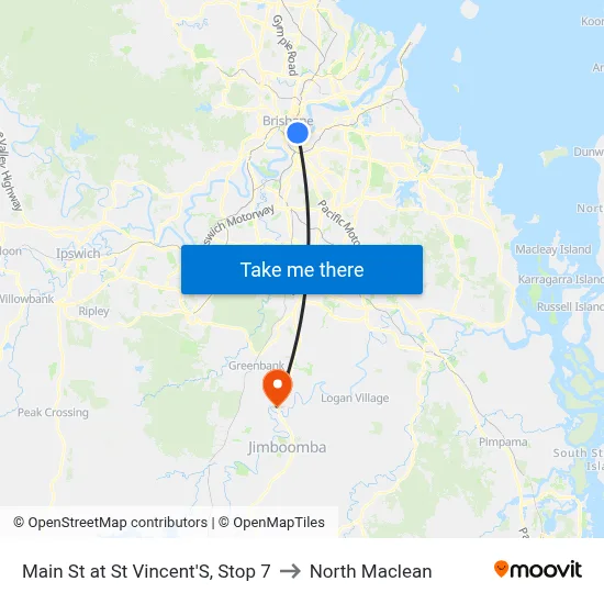 Main St at St Vincent'S, Stop 7 to North Maclean map