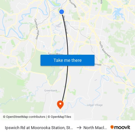 Ipswich Rd at Moorooka Station, Stop 39 to North Maclean map