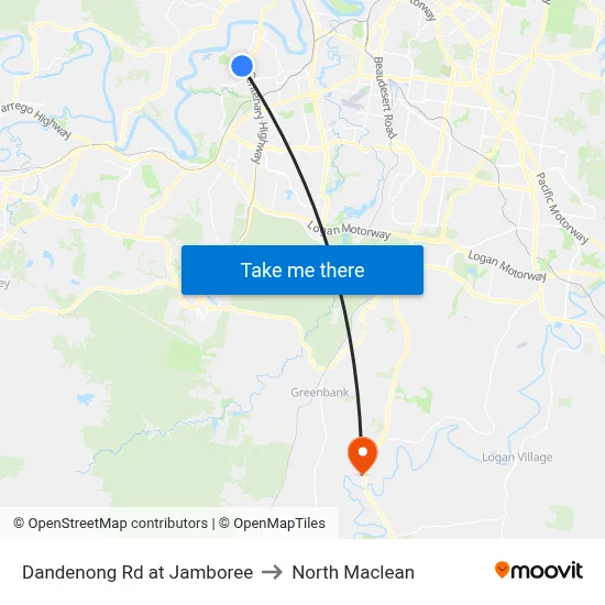 Dandenong Rd at Jamboree to North Maclean map