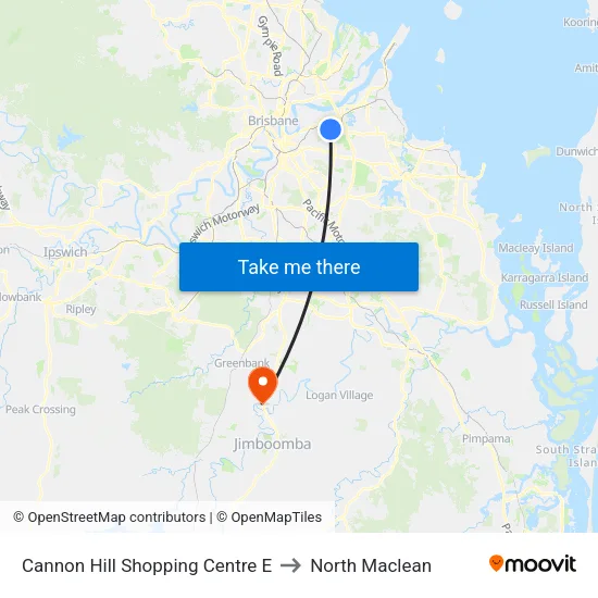 Cannon Hill Shopping Centre E to North Maclean map