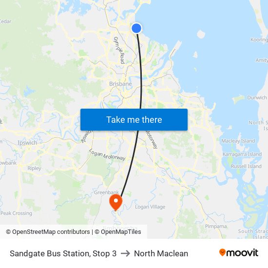 Sandgate Bus Station, Stop 3 to North Maclean map