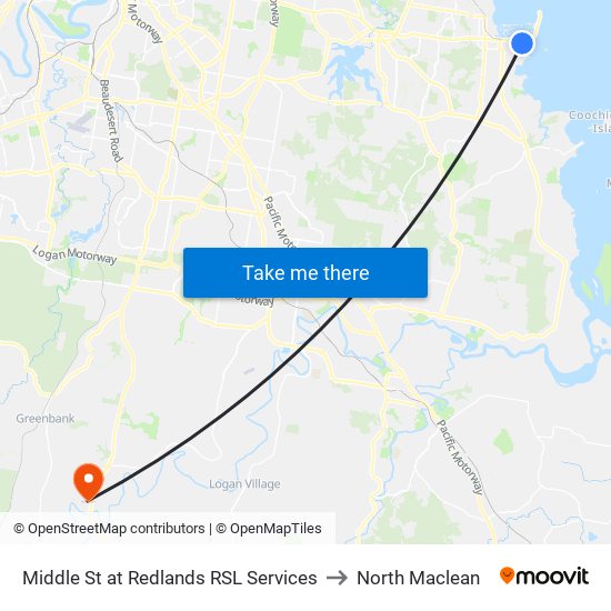 Middle St at Redlands RSL Services to North Maclean map