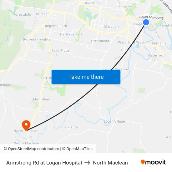 Armstrong Rd at Logan Hospital to North Maclean map