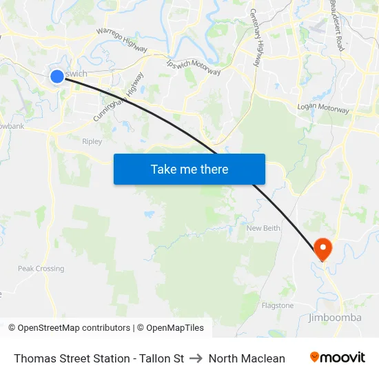 Thomas Street Station - Tallon St to North Maclean map