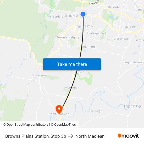 Browns Plains Station, Stop 3b to North Maclean map