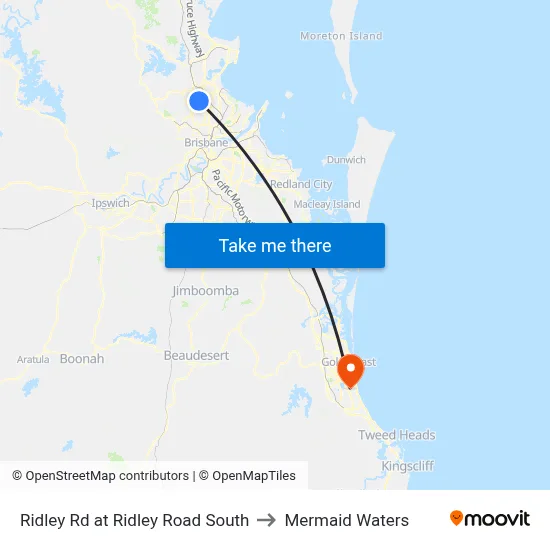 Ridley Rd at Ridley Road South to Mermaid Waters map