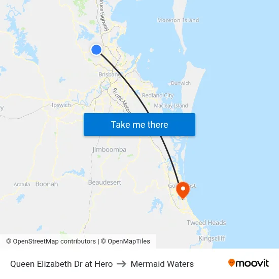 Queen Elizabeth Dr at Hero to Mermaid Waters map