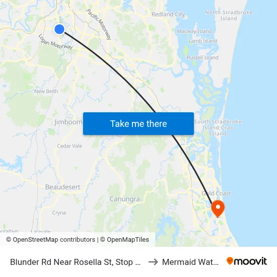 Blunder Rd Near Rosella St, Stop 60a to Mermaid Waters map