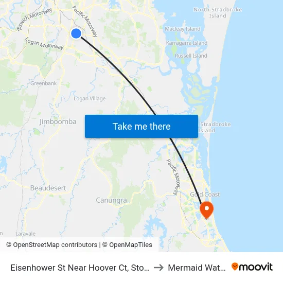 Eisenhower St Near Hoover Ct, Stop 88 to Mermaid Waters map