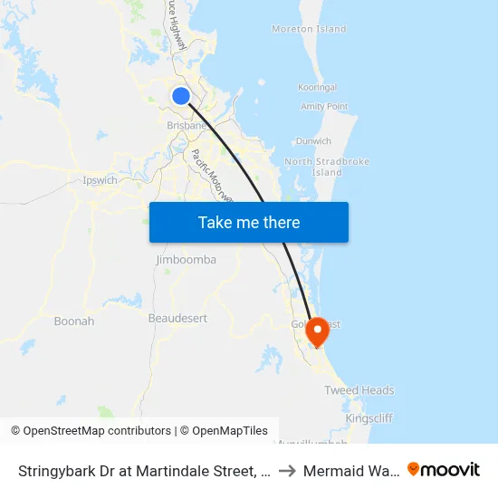 Stringybark Dr at Martindale Street, Stop 47 to Mermaid Waters map