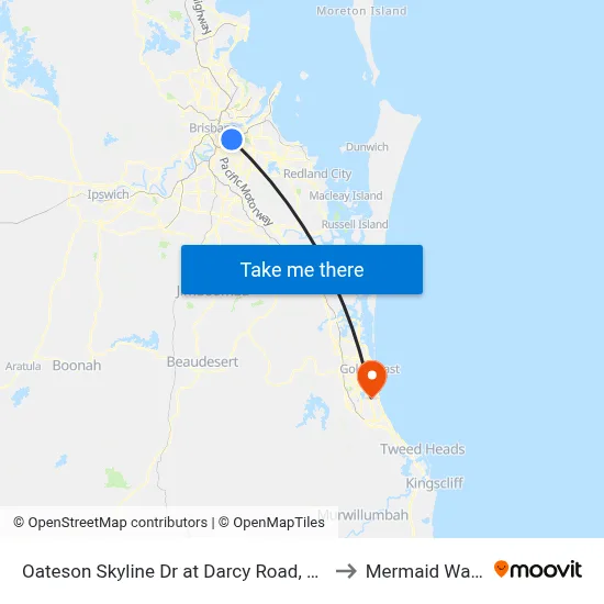 Oateson Skyline Dr at Darcy Road, Stop 40 to Mermaid Waters map