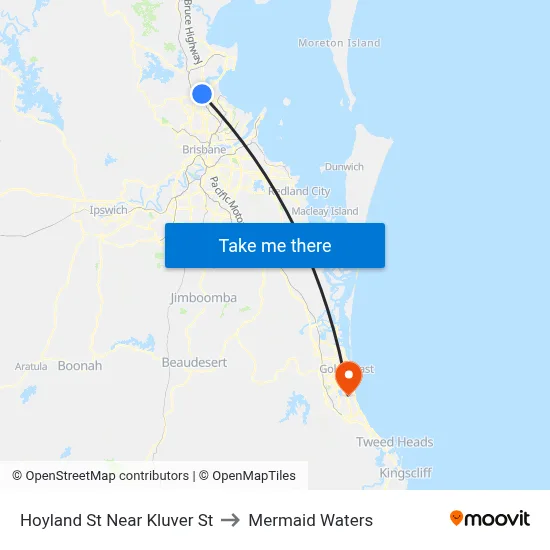 Hoyland St Near Kluver St to Mermaid Waters map