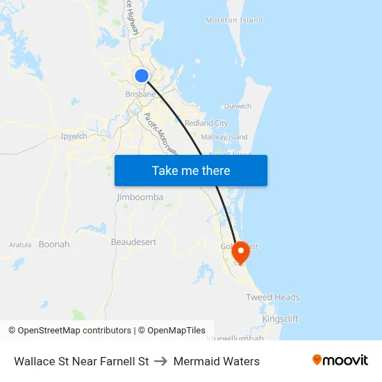 Wallace St Near Farnell St to Mermaid Waters map