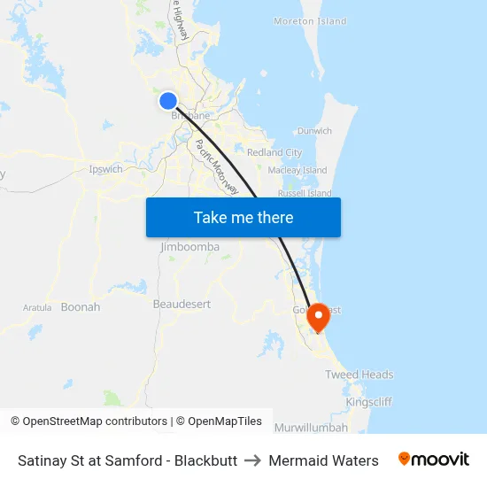 Satinay St at Samford - Blackbutt to Mermaid Waters map