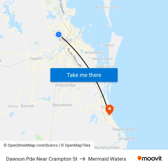 Dawson Pde Near Crampton St to Mermaid Waters map