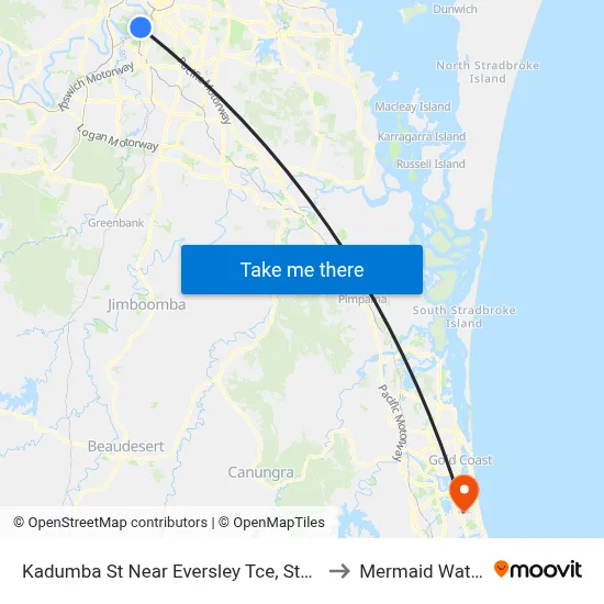 Kadumba St Near Eversley Tce, Stop 23 to Mermaid Waters map