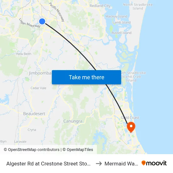 Algester Rd at Crestone Street Stop 90/89 to Mermaid Waters map
