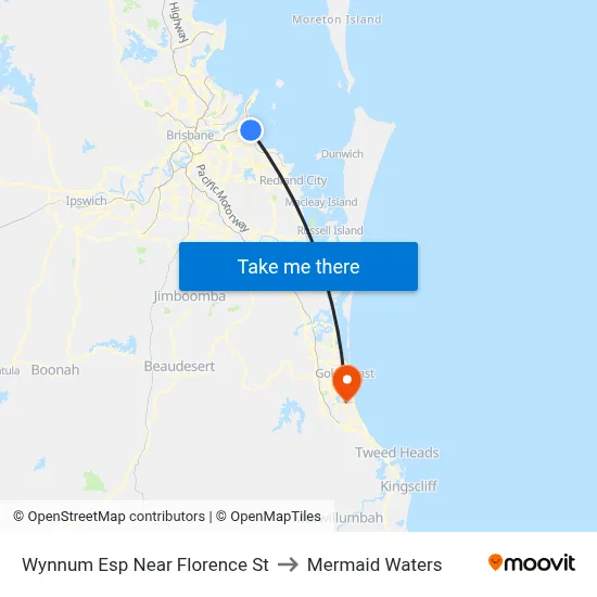 Wynnum Esp Near Florence St to Mermaid Waters map