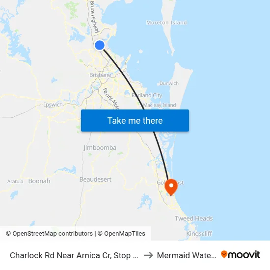 Charlock Rd Near Arnica Cr, Stop 55 to Mermaid Waters map