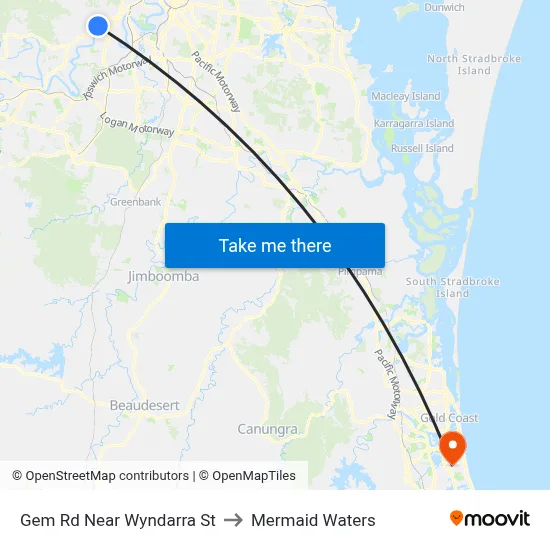 Gem Rd Near Wyndarra St to Mermaid Waters map