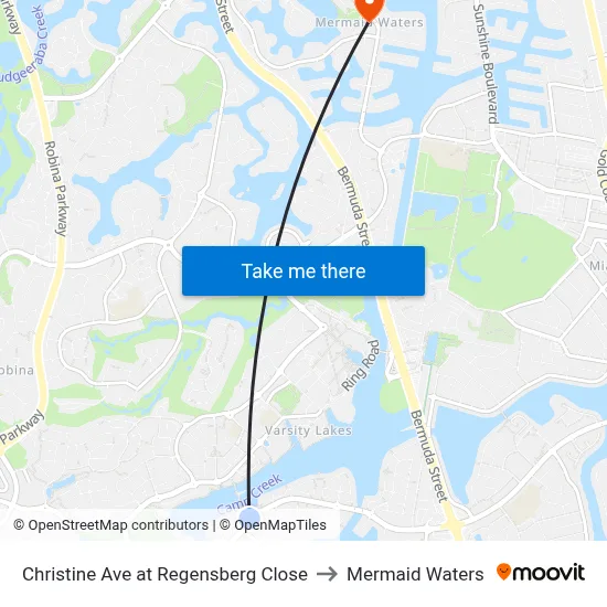 Christine Ave at Regensberg Close to Mermaid Waters map