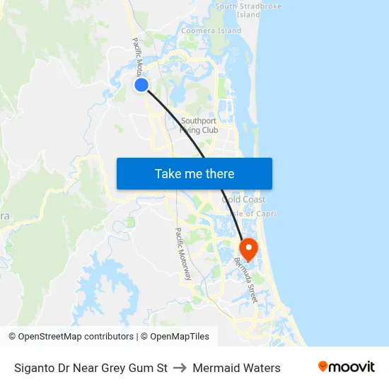 Siganto Dr Near Grey Gum St to Mermaid Waters map